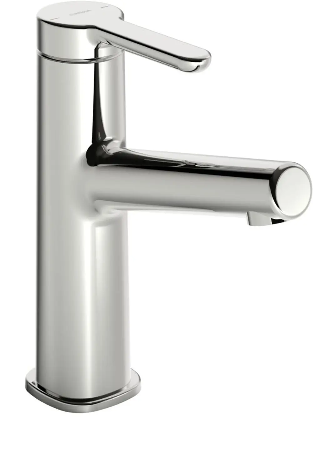 Einhebelmischer in Chrom von HANSA, mit gerader Auslaufform und seitlichem Hebel zur Regulierung von Wasserfluss und Temperatur. Modernes Design für Waschtischmontage.